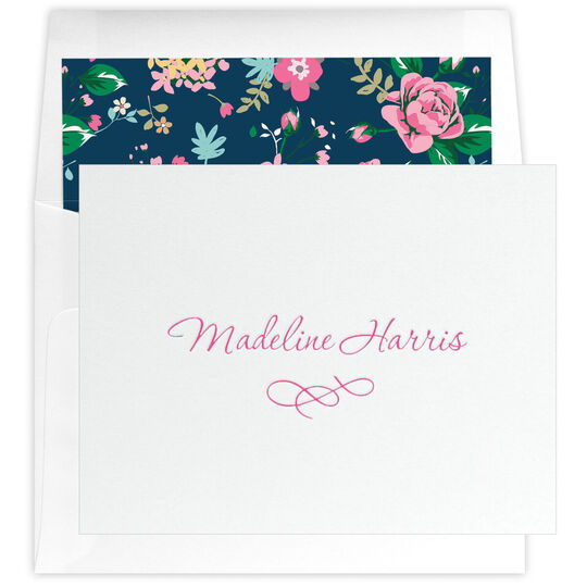 Flourish Folded Note Cards - Letterpress